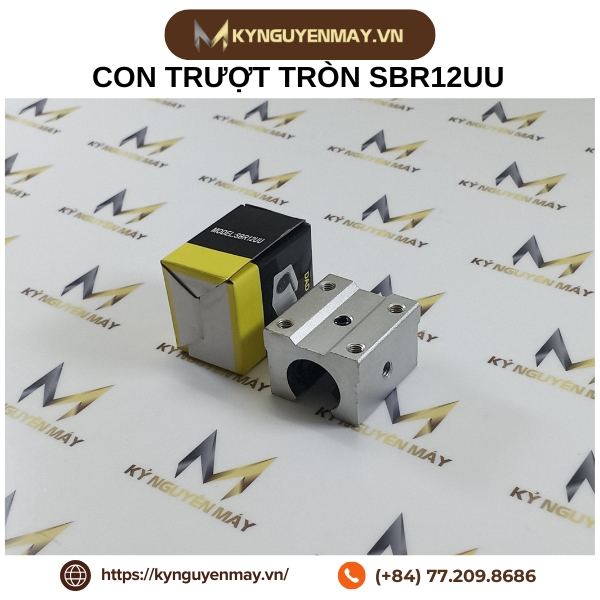 Con trượt tròn khuyết SBR12UU, con trượt tròn phi 12 (12x41x39x28mm)