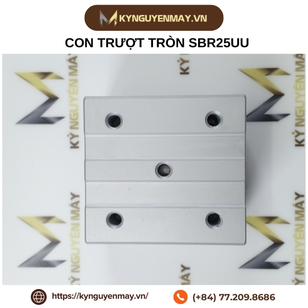 Con trượt tròn phi 25 - SBR25UU Linear bearing (25x60x65x47mm)