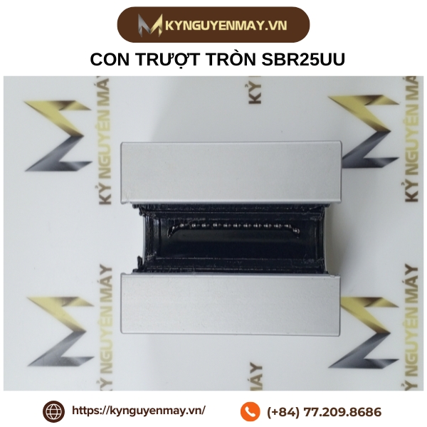 Con trượt tròn phi 25 - SBR25UU Linear bearing (25x60x65x47mm)