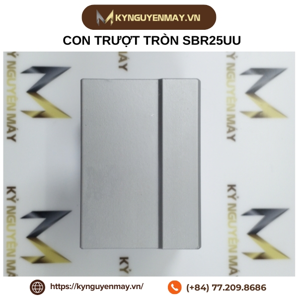 Con trượt tròn phi 25 - SBR25UU Linear bearing (25x60x65x47mm)