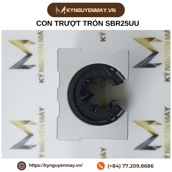 Con trượt tròn phi 25 - SBR25UU Linear bearing (25x60x65x47mm)
