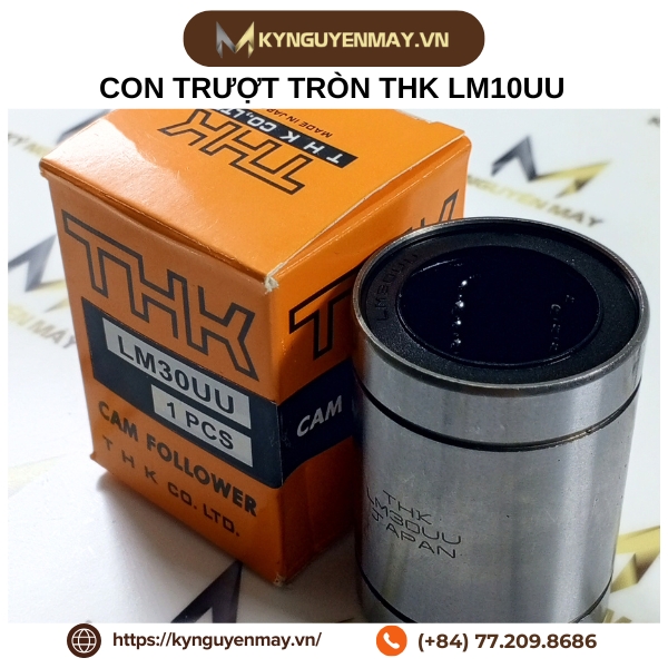 Con trượt tròn THK LM10UU (Linear ball bearing 10x19x29mm)