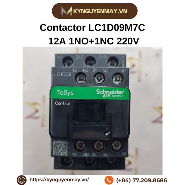 Contactor LC1D09M7C 12A 1NO+1NC 220V