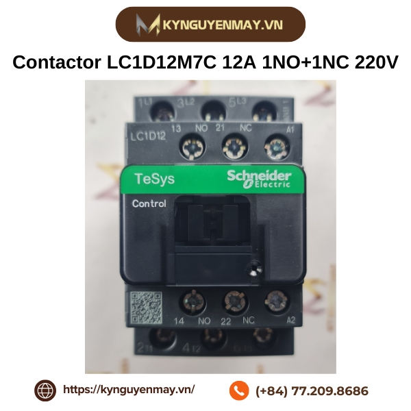 Contactor LC1D12M7C 12A 1NO+1NC 220V