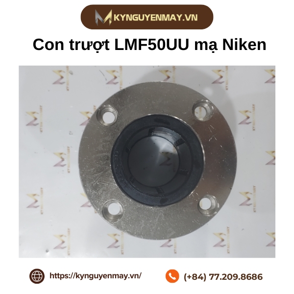 Con trượt tròn LMF50UU [Mạ NIKEN]