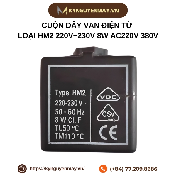 Cuộn dây van điện từ loại HM2 220V~230V 8W AC220V 380V