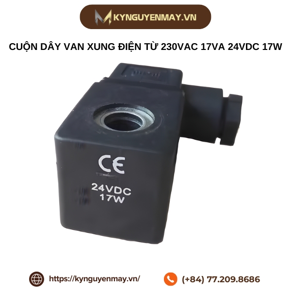 Cuộn dây van xung điện từ 230VAC 17VA 24VDC 17W