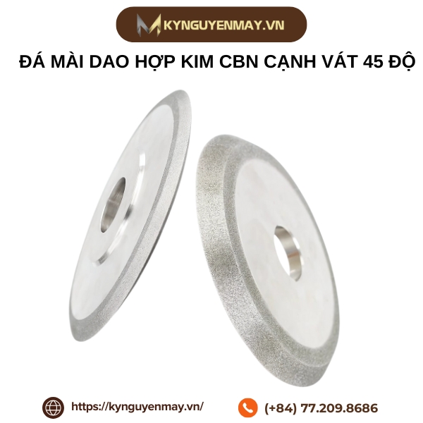 Đá mài dao hợp kim CBN cạnh vát 45 độ