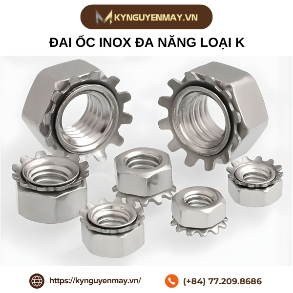 Đai ốc inox đa năng loại K