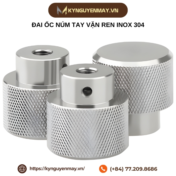 Đai ốc núm tay vặn ren inox 304