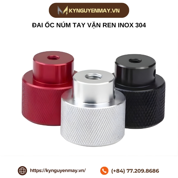 Đai ốc núm tay vặn ren inox 304