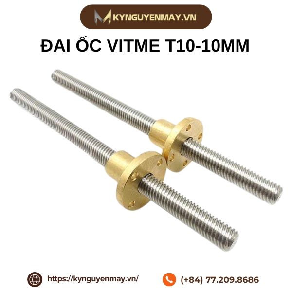 Đai ốc vitme T10 (Vitme 10mm) bước ren 1/2/4/5/8mm