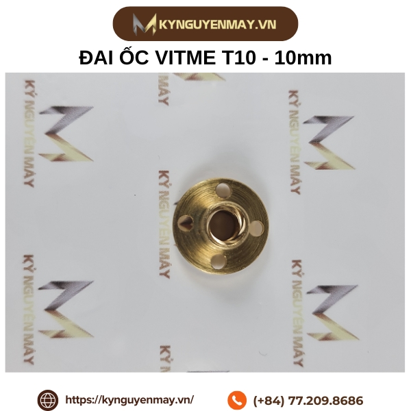 Đai ốc vitme T10 (Vitme 10mm) bước ren 1/2/4/5/8mm