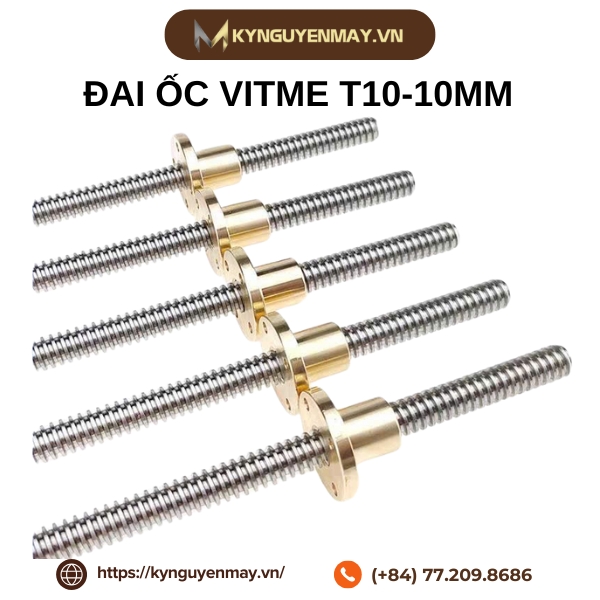 Đai ốc vitme T10 (Vitme 10mm) bước ren 1/2/4/5/8mm