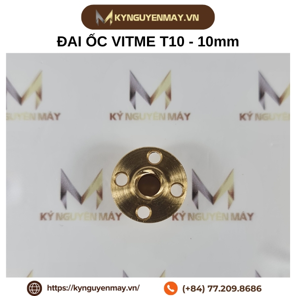 Đai ốc vitme T10 (Vitme 10mm) bước ren 1/2/4/5/8mm
