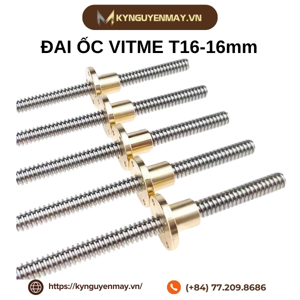 Đai ốc vitme T16 16mm bước ren 4mm