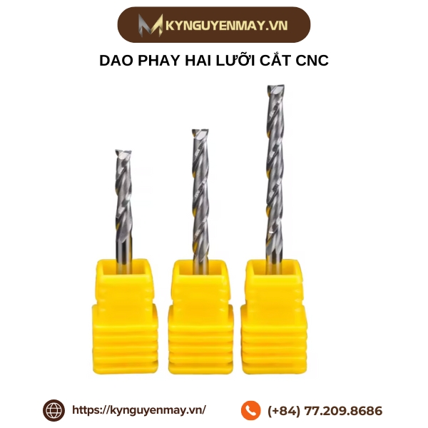 Dao phay hai lưỡi cắt CNC