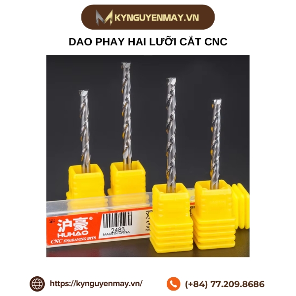 Dao phay hai lưỡi cắt CNC