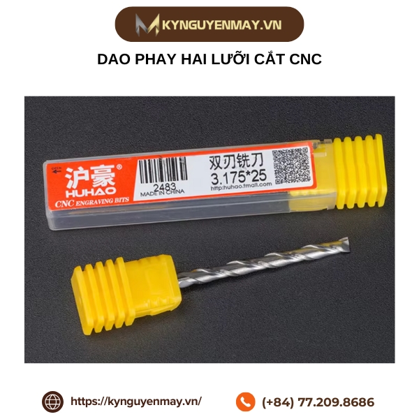 Dao phay hai lưỡi cắt CNC