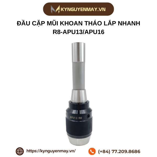 Đầu cặp mũi khoan tháo lắp nhanh R8-APU13/APU16