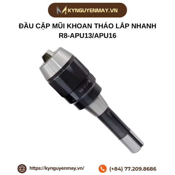 Đầu cặp mũi khoan tháo lắp nhanh R8-APU13/APU16