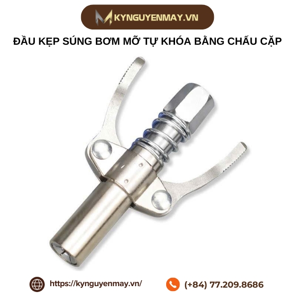 Đầu kẹp súng bơm mỡ tự khóa bằng chấu cặp