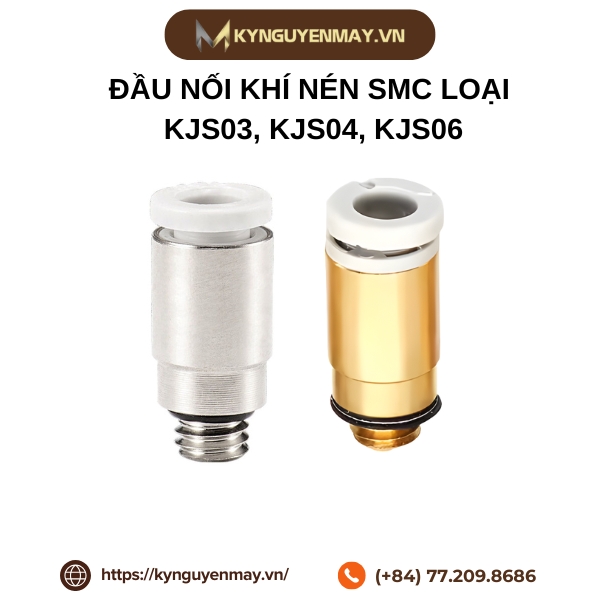Đầu nối khí nén SMC loại KJS03, KJS04, KJS06