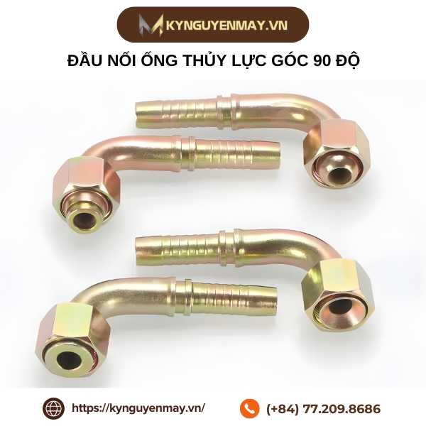 Đầu nối ống thủy lực góc 90 độ