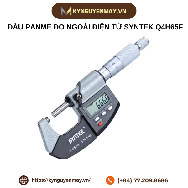 Đầu panme đo ngoài điện tử SYNTEK Q4H65F, công nghệ IP65 chống dầu và nước