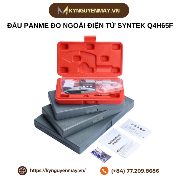 Đầu panme đo ngoài điện tử SYNTEK Q4H65F, công nghệ IP65 chống dầu và nước