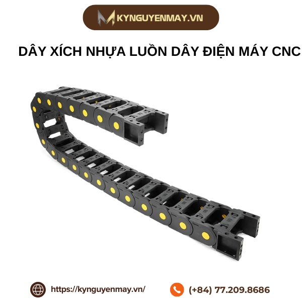 Dây xích nhựa luồn dây điện máy CNC