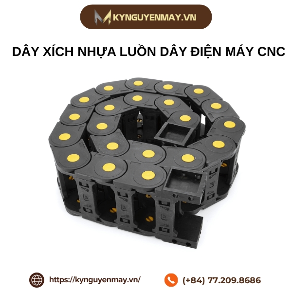 Dây xích nhựa luồn dây điện máy CNC