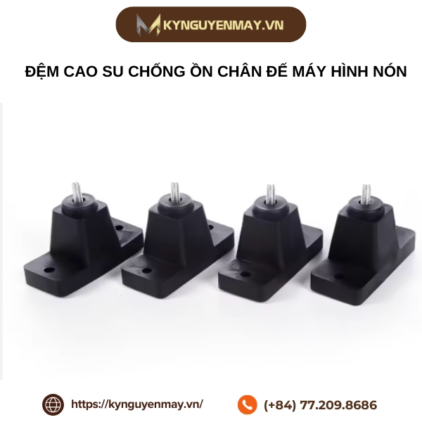 Đệm cao su chống ồn chân đế máy hình nón