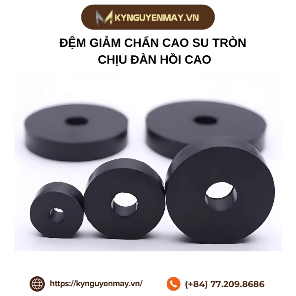 Đệm giảm chấn cao su tròn chịu đàn hồi cao