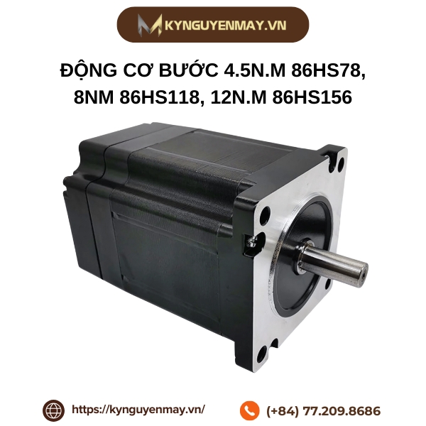 Động cơ bước 4.5N.m 86HS78, 8Nm 86HS118, 12N.m 86HS156
