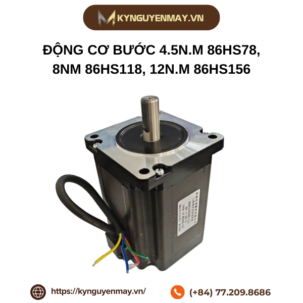 Động cơ bước 4.5N.m 86HS78, 8Nm 86HS118, 12N.m 86HS156