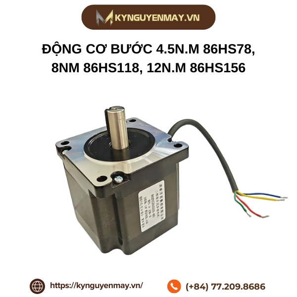 Động cơ bước 4.5N.m 86HS78, 8Nm 86HS118, 12N.m 86HS156