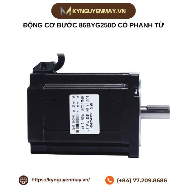 Động cơ bước 86BYG250D có phanh từ