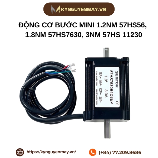 Động cơ bước mini 1.2Nm 57HS56, 3Nm 57HS 11230