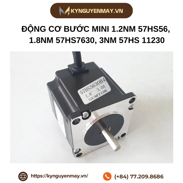 Động cơ bước mini 1.2Nm 57HS56, 3Nm 57HS 11230
