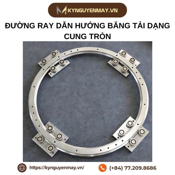 Thanh đường ray con trượt dẫn hướng băng tải dạng cung tròn