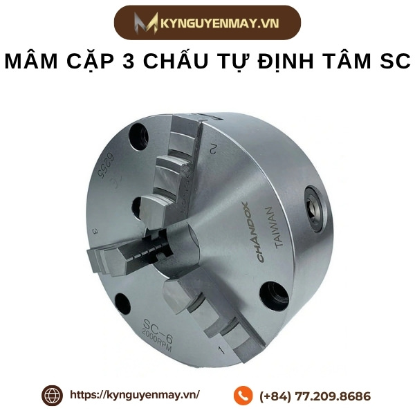 Mâm cặp 3 chấu tự định tâm SC