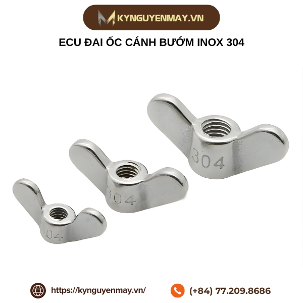 ECU đai ốc cánh bướm inox 304