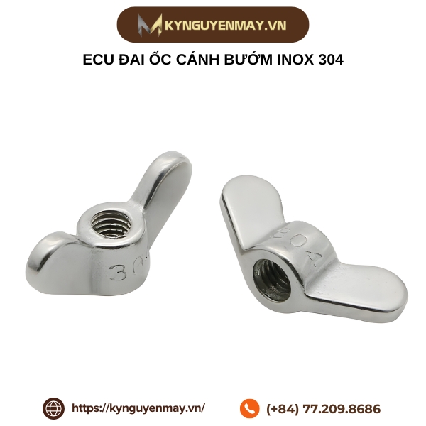 ECU đai ốc cánh bướm inox 304