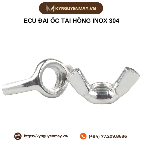 ECU đai ốc tai hồng inox 304