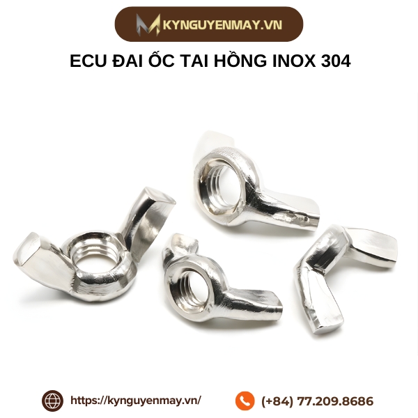 ECU đai ốc tai hồng inox 304