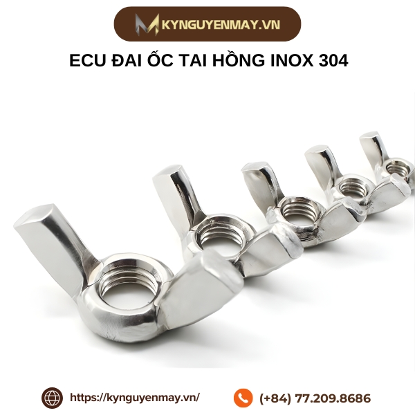 ECU đai ốc tai hồng inox 304