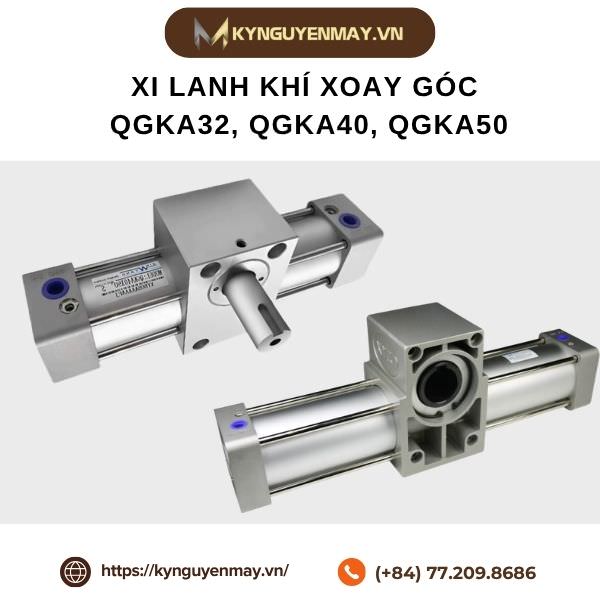 Xi lanh khí xoay góc QGKA32, QGKA40, QGKA50 góc xoay 90 độ, 180 hoặc 360 độ