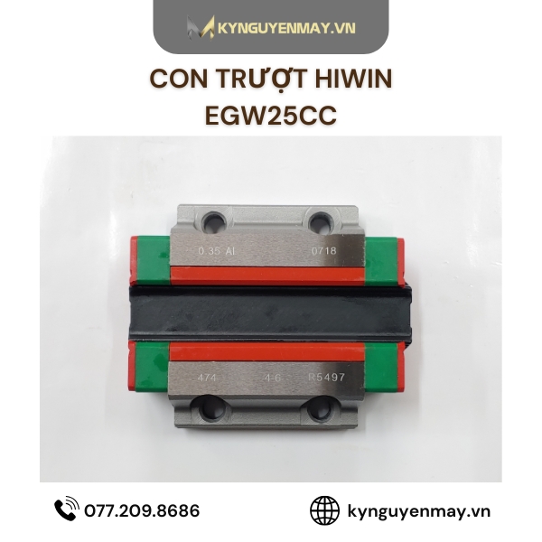 Con trượt HIWIN EGW | EGW20CC, EGW25CC, EGW30CC, EGW35CC