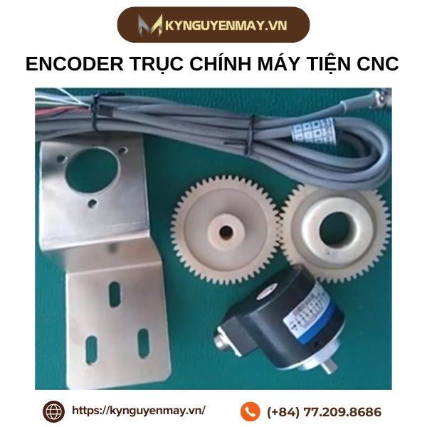 Encoder trục chính máy tiện CNC